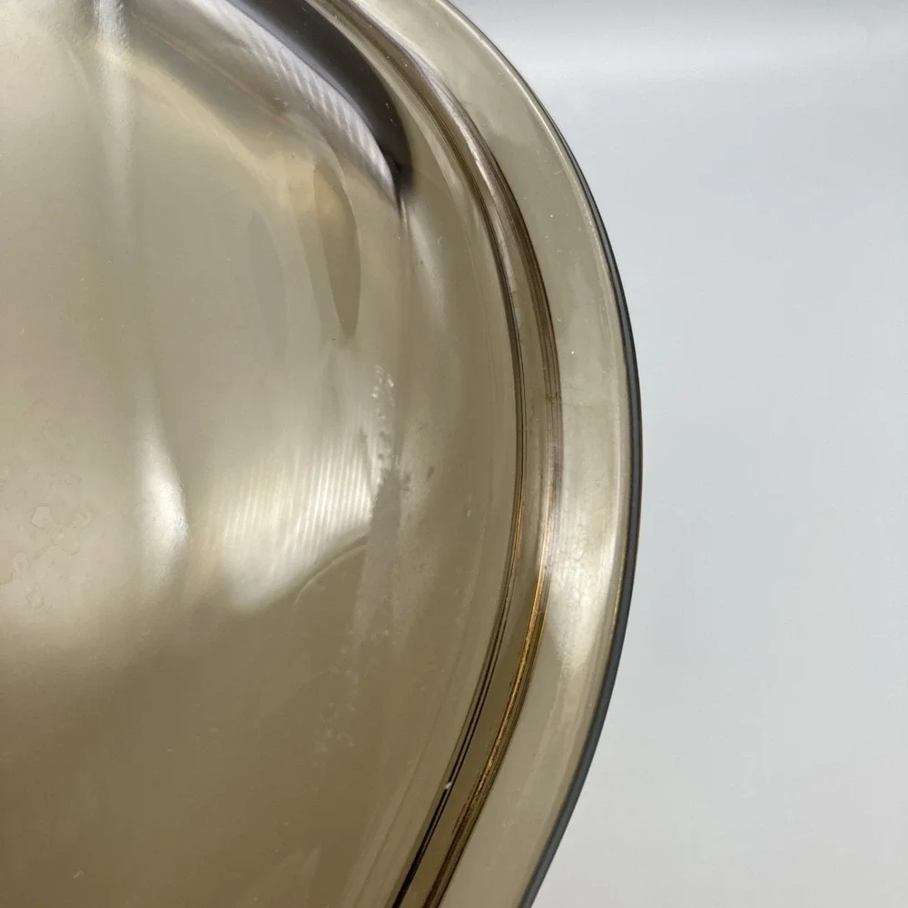 Pyrex Corning Ware AMBER  A-9-C Square Glass 2 & 3 Quart Casserole Lid ONLY